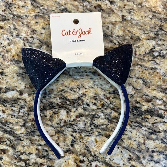 Cat & Jack Blue and White Hair Accessory with Cat Ears - Picture 1 of 4